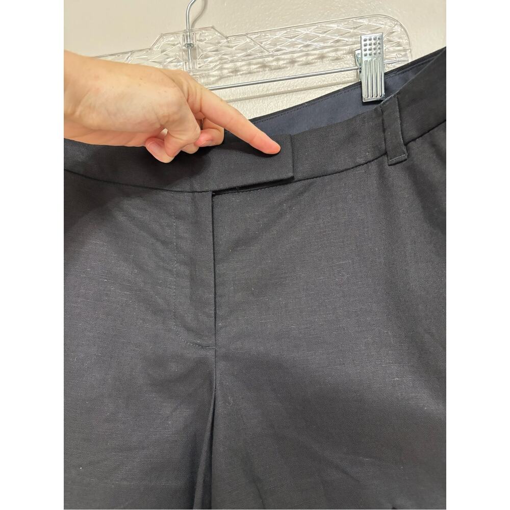 NEW J. Crew Factory Women’s 4” Linen Cotton Scalloped Short in Black - Size 14 - Picture 4 of 8